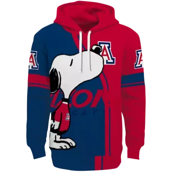 arizona wildcats playful snoopy red hoodie best selling