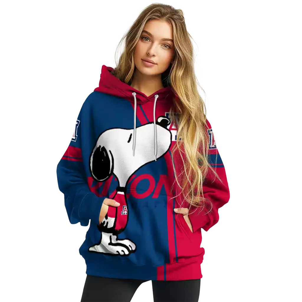 arizona wildcats playful snoopy red hoodie high quality arizona wildcats playful snoopy red hoodie high quality