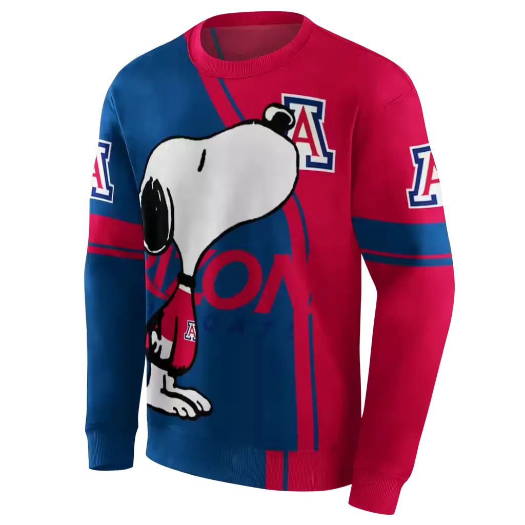 arizona wildcats playful snoopy red hoodie new arrival arizona wildcats playful snoopy red hoodie new arrival