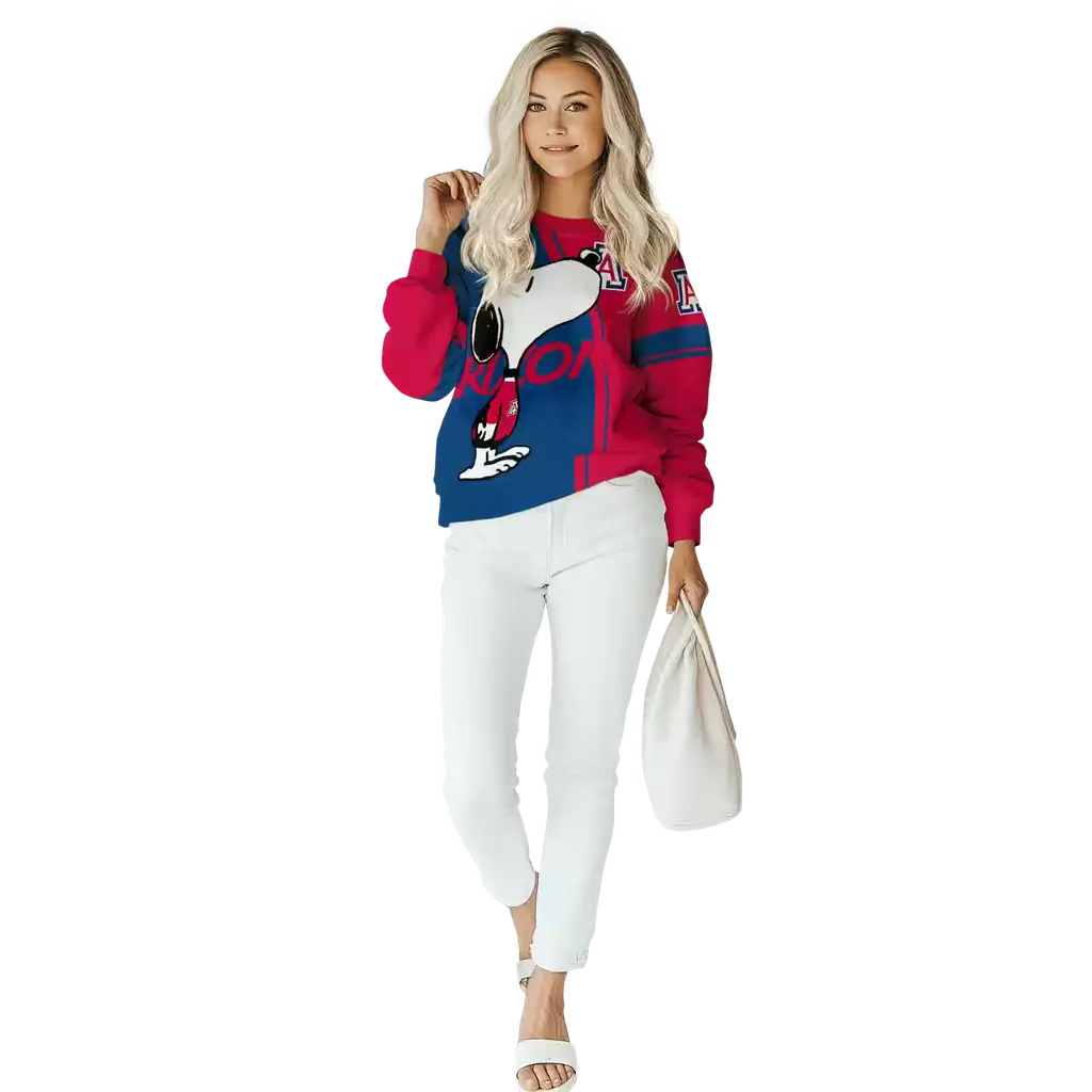 arizona wildcats playful snoopy red hoodie trendy arizona wildcats playful snoopy red hoodie trendy