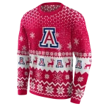 arizona wildcats reindeer motif red hoodie best selling