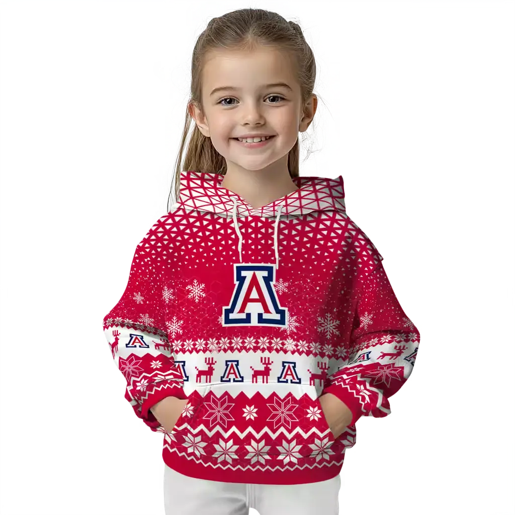 arizona wildcats reindeer motif red hoodie top rated arizona wildcats reindeer motif red hoodie top rated