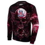 arizona wildcats skull artwork red black hoodie best selling