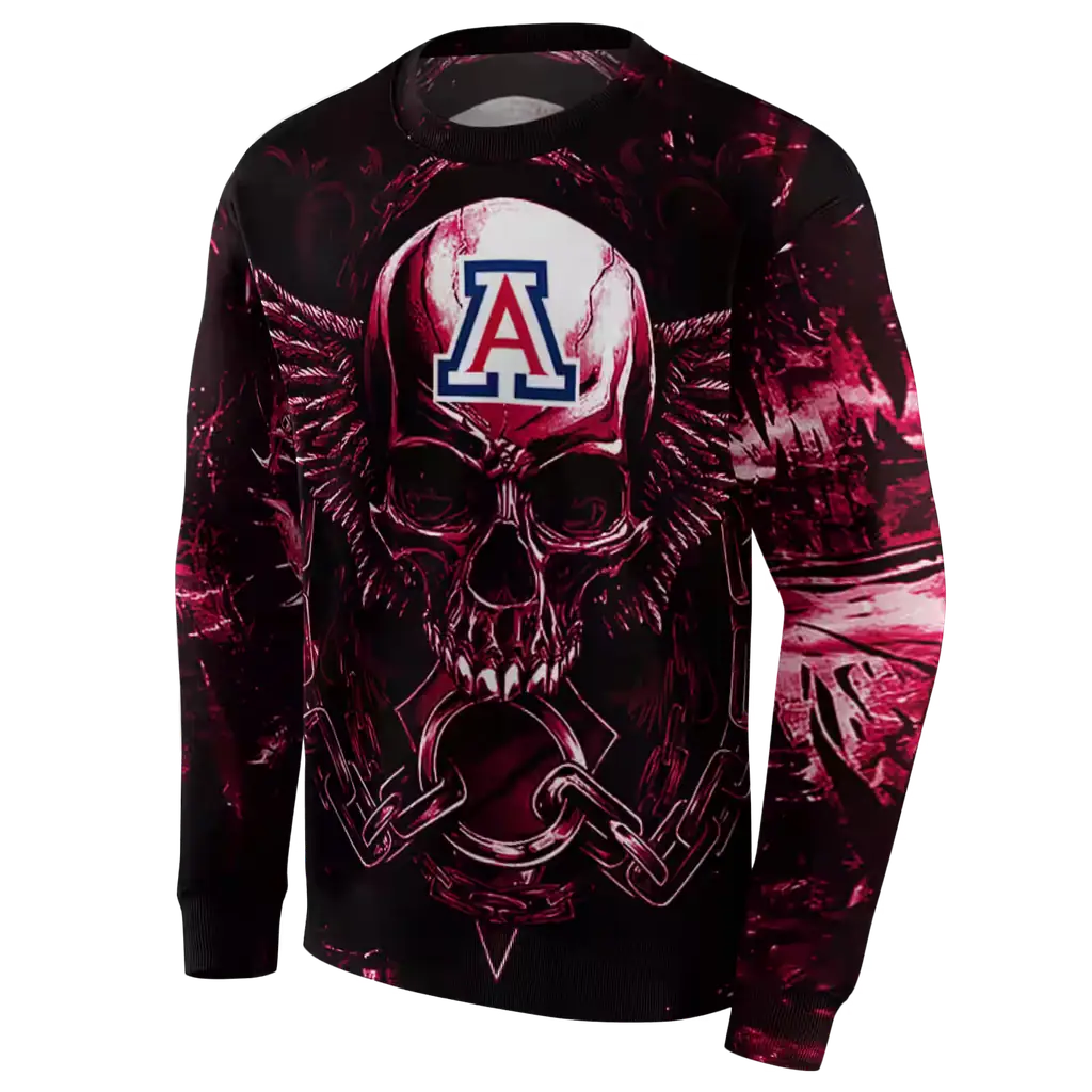 arizona wildcats skull artwork red black hoodie new arrival arizona wildcats skull artwork red black hoodie new arrival
