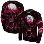 arizona wildcats skull artwork red black hoodie best selling