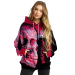 arizona wildcats skull motif red black hoodie best selling