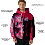arizona wildcats skull motif red black hoodie best selling