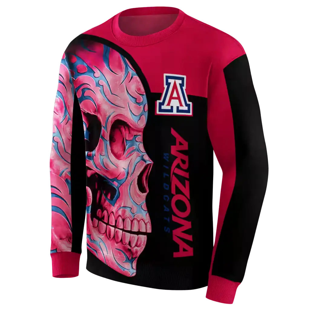 arizona wildcats skull motif red black hoodie new arrival arizona wildcats skull motif red black hoodie new arrival