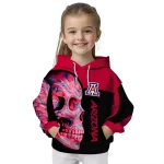 arizona wildcats skull motif red black hoodie best selling