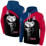 arizona wildcats skull punisher navy black hoodie best selling