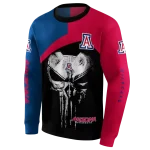 arizona wildcats skull punisher navy black hoodie best selling