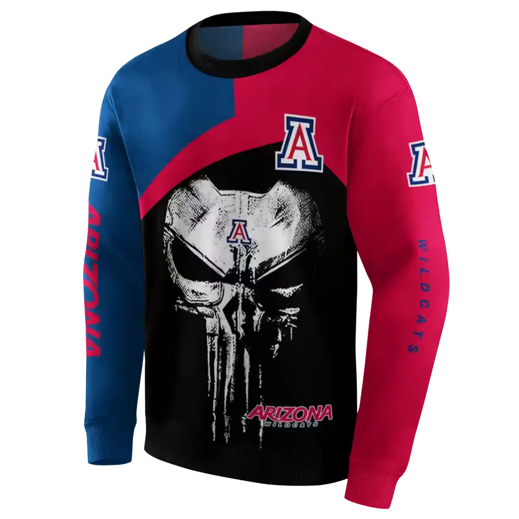 arizona wildcats skull punisher navy black hoodie new arrival arizona wildcats skull punisher navy black hoodie new arrival