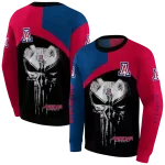 arizona wildcats skull punisher navy black hoodie best selling