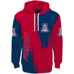 arizona wildcats splatter effect red hoodie best selling
