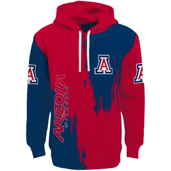 arizona wildcats splatter effect red hoodie best selling