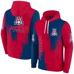 arizona wildcats splatter effect red hoodie best selling