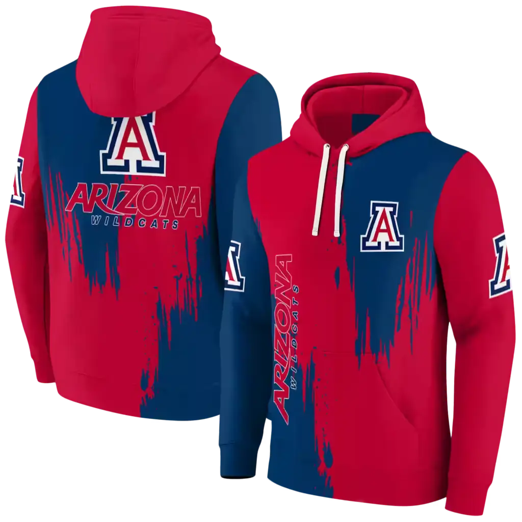 arizona wildcats splatter effect red hoodie fashion forward arizona wildcats splatter effect red hoodie fashion forward