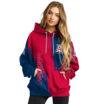 arizona wildcats splatter effect red hoodie best selling