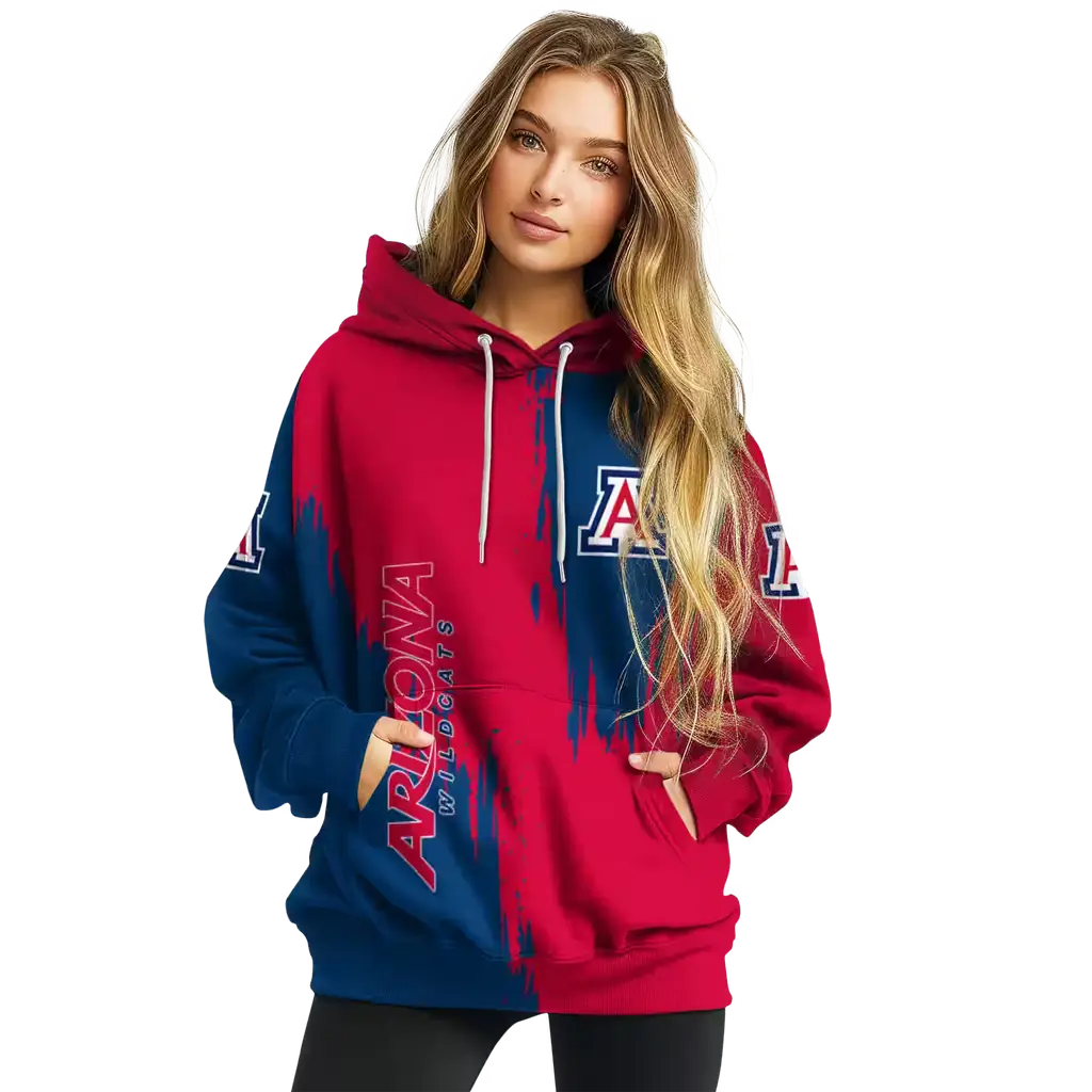 arizona wildcats splatter effect red hoodie high quality arizona wildcats splatter effect red hoodie high quality