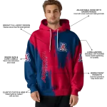 arizona wildcats splatter effect red hoodie best selling
