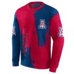 arizona wildcats splatter effect red hoodie best selling