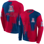 arizona wildcats splatter effect red hoodie best selling