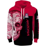 arizona wildcats sugar skull red black hoodie best selling
