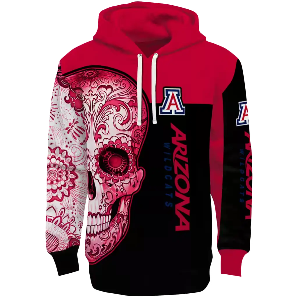 arizona wildcats sugar skull red black hoodie best selling arizona wildcats sugar skull red black hoodie best selling