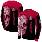 arizona wildcats sugar skull red black hoodie best selling