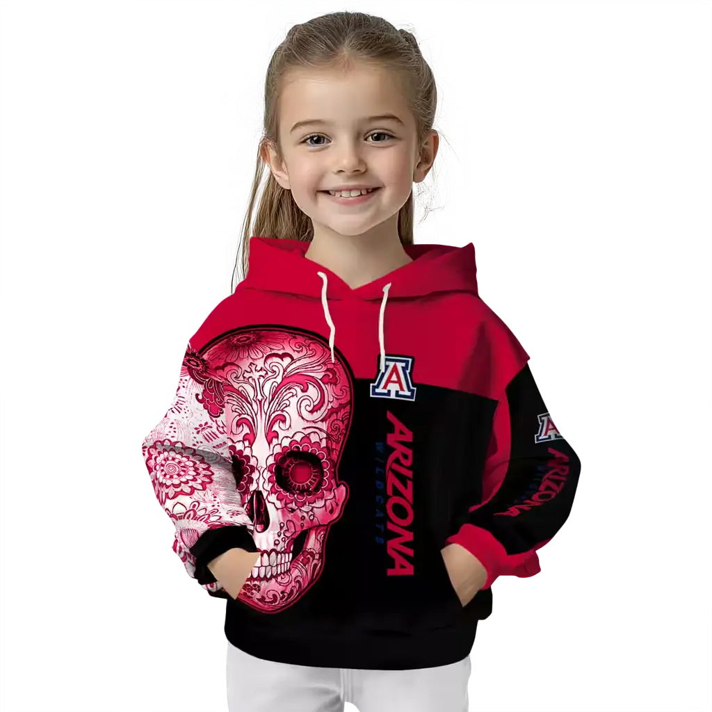 arizona wildcats sugar skull red black hoodie top rated arizona wildcats sugar skull red black hoodie top rated