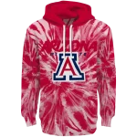 arizona wildcats tie dye pattern red hoodie best selling