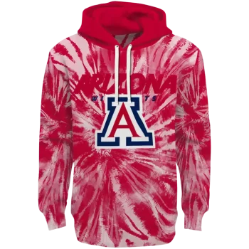 arizona wildcats tie dye pattern red hoodie best selling