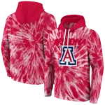 arizona wildcats tie dye pattern red hoodie best selling