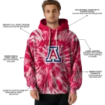 arizona wildcats tie dye pattern red hoodie best selling
