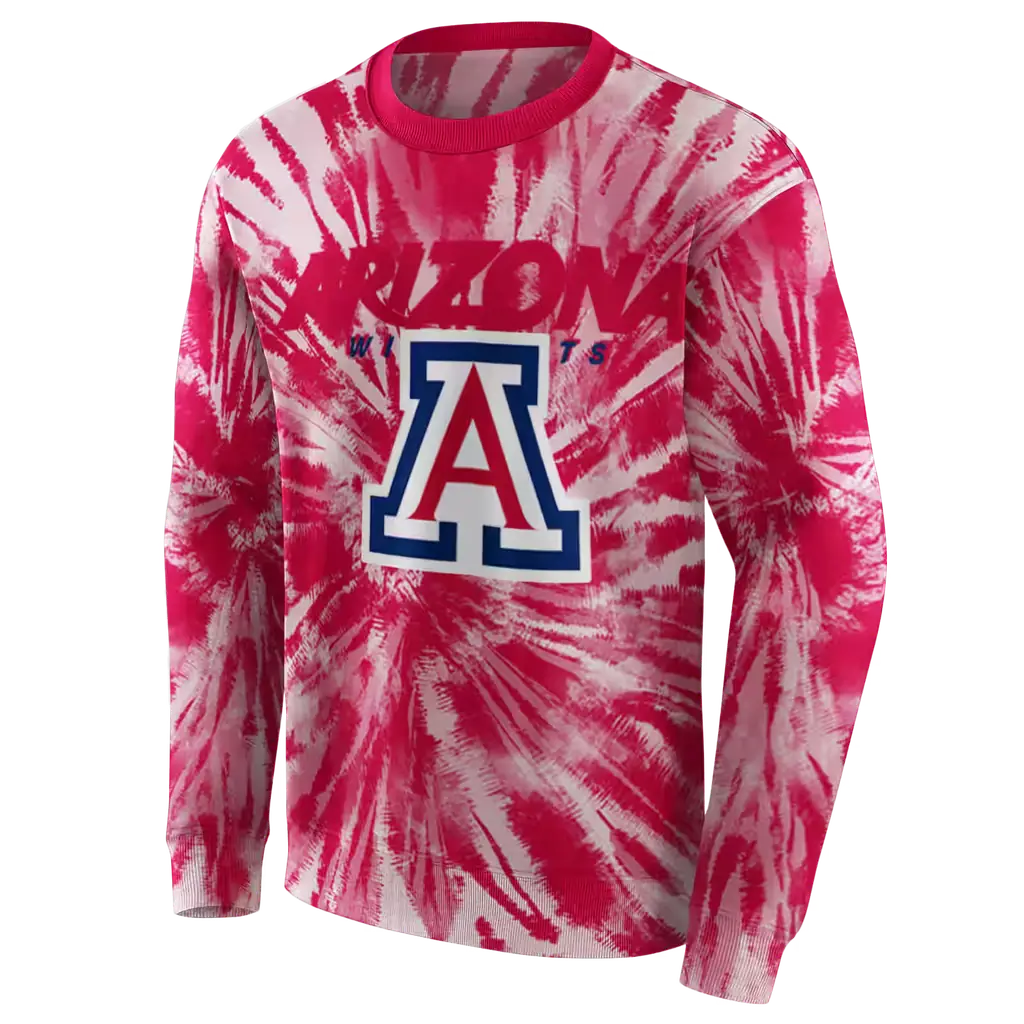 arizona wildcats tie dye pattern red hoodie new arrival arizona wildcats tie dye pattern red hoodie new arrival