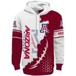 arizona wildcats triangular pattern red white hoodie best selling
