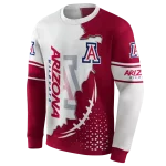 arizona wildcats triangular pattern red white hoodie best selling