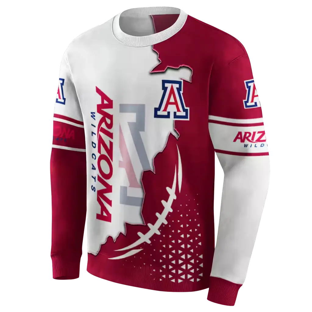 arizona wildcats triangular pattern red white hoodie new arrival arizona wildcats triangular pattern red white hoodie new arrival