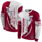 arizona wildcats triangular pattern red white hoodie best selling