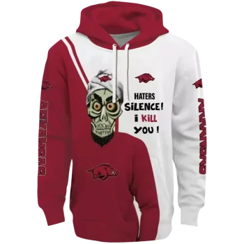 arkansas razorbacks achmed skull red hoodie best selling