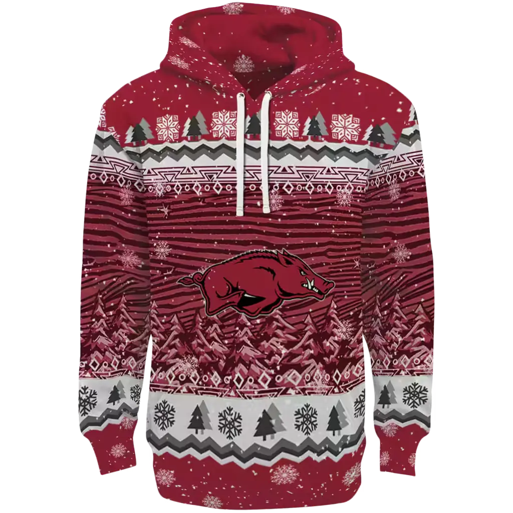 arkansas razorbacks christmas trees red hoodie best selling arkansas razorbacks christmas trees red hoodie best selling