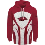 arkansas razorbacks concentric lines red black hoodie best selling