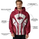 arkansas razorbacks concentric lines red black hoodie best selling