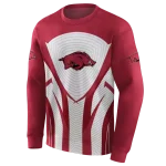 arkansas razorbacks concentric lines red black hoodie best selling