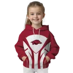 arkansas razorbacks concentric lines red black hoodie best selling