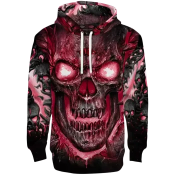 arkansas razorbacks demonic skull red black hoodie best selling