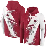 arkansas razorbacks dynamic slash red white hoodie best selling