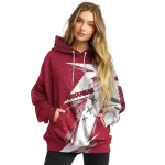 arkansas razorbacks dynamic slash red white hoodie best selling
