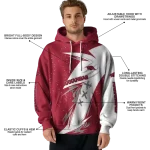 arkansas razorbacks dynamic slash red white hoodie best selling