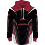 arkansas razorbacks futuristic pattern red black hoodie best selling